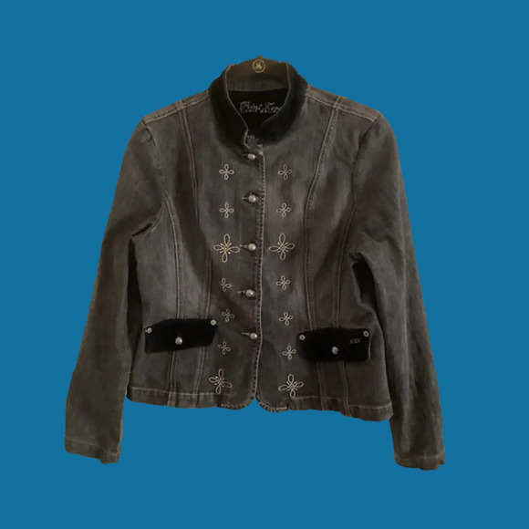 NICOLE BENISTI Jackets & Blazers - VINTAGE~NICOLE BENISTI~DENIM JACKET~ POINT LEVO~ SIZE M